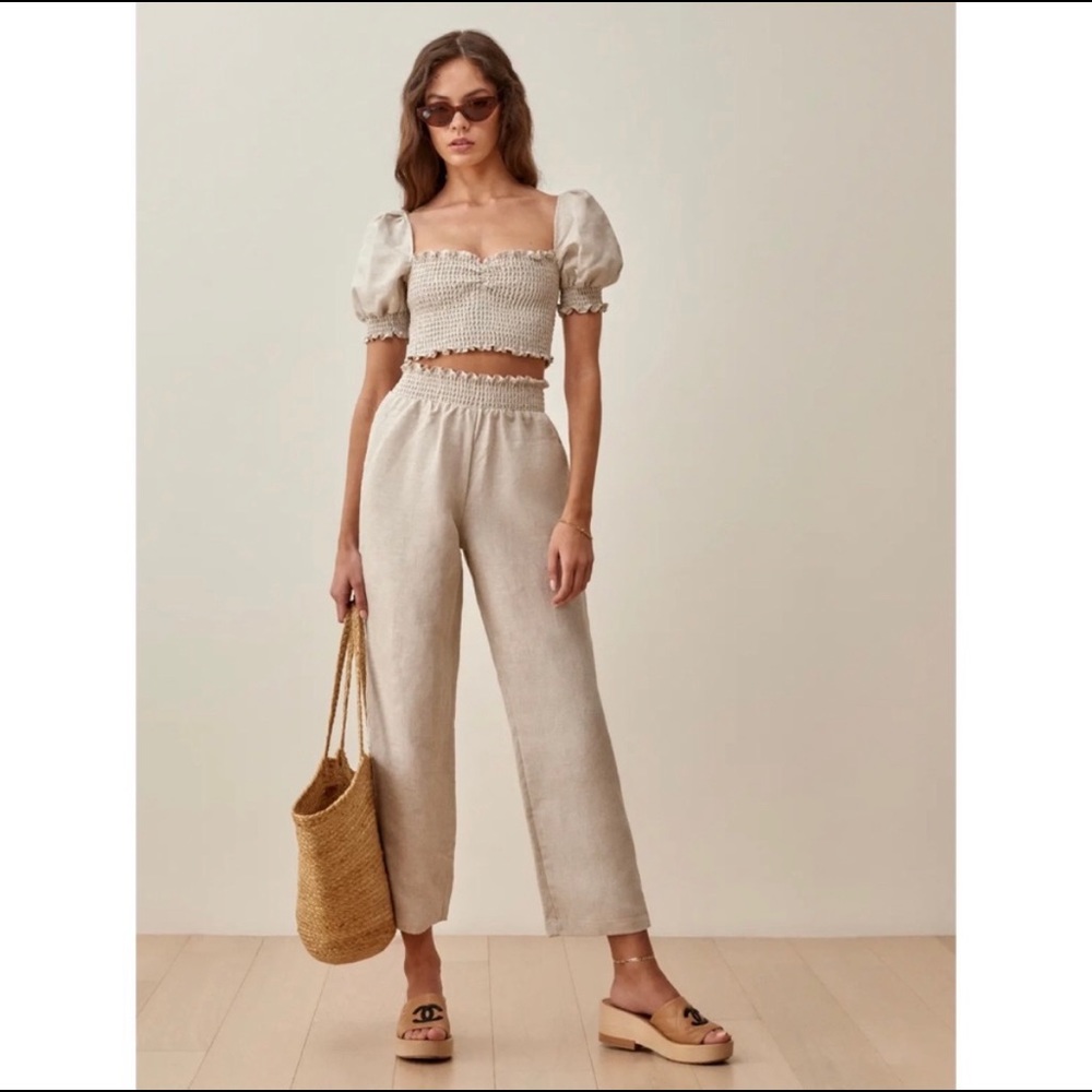 NWT Reformation Mora Linen Two Piece M